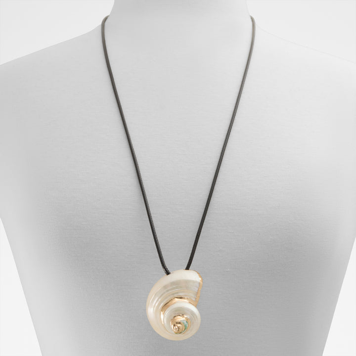 Colar Mulher ALDO Preto com Pendente Concha e Detalhe Dourado