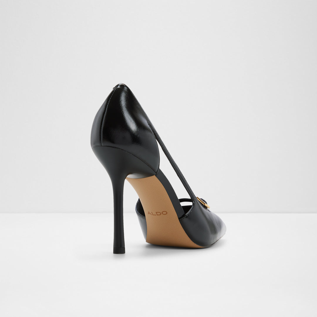 Sapatos em preto, salto fino - HERBEY
