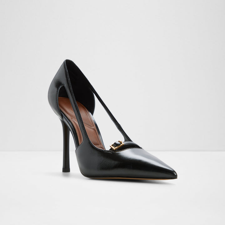 Sapatos em preto, salto fino - HERBEY