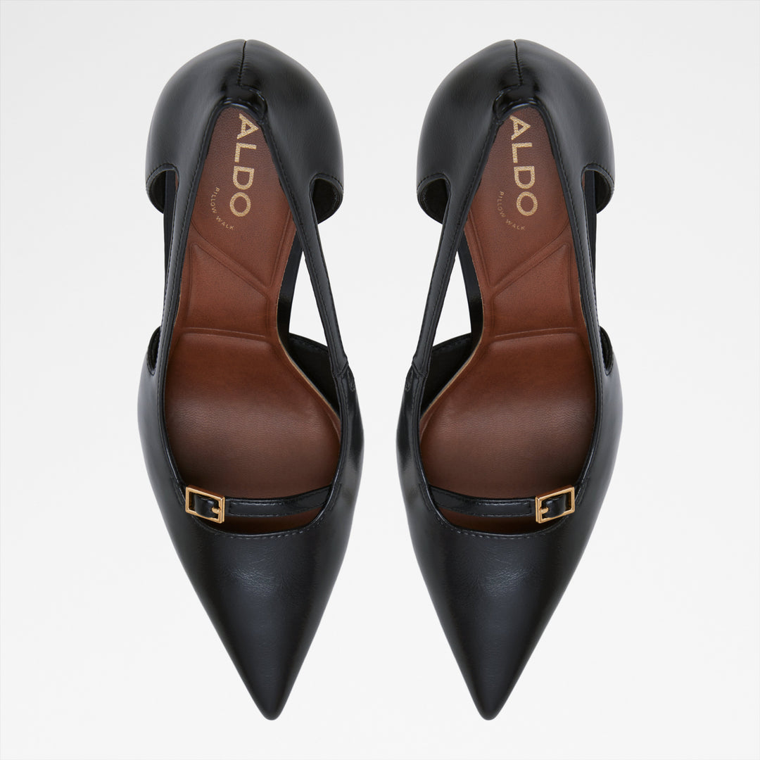 Sapatos em preto, salto fino - HERBEY