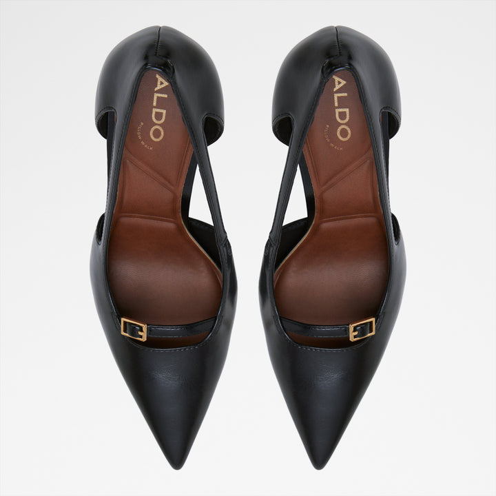 Sapatos em preto, salto fino - HERBEY