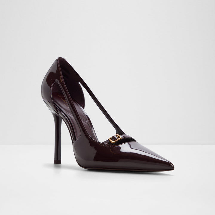 Sapatos em verniz bordô, salto fino - HERBEY