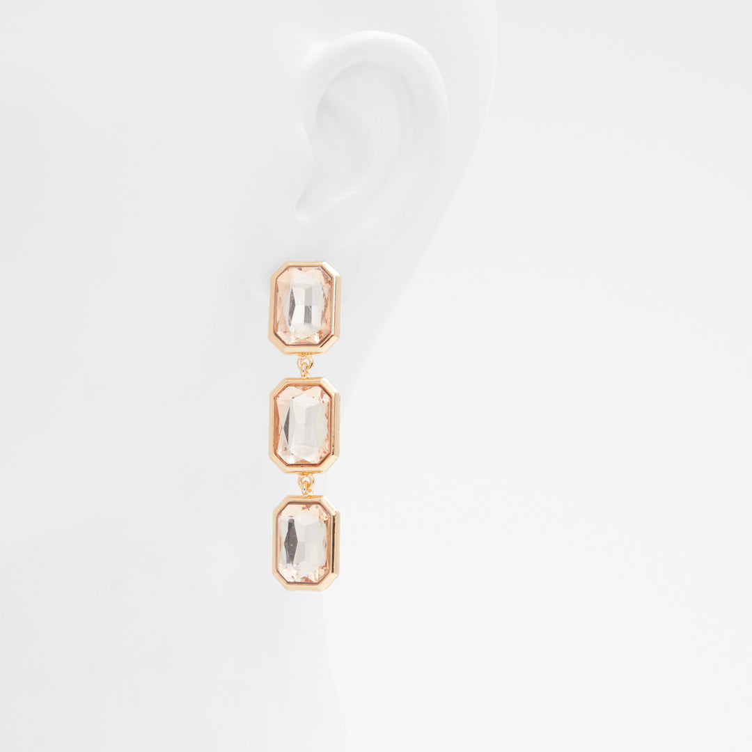 Brincos longos em rosa dourado - HERRANI