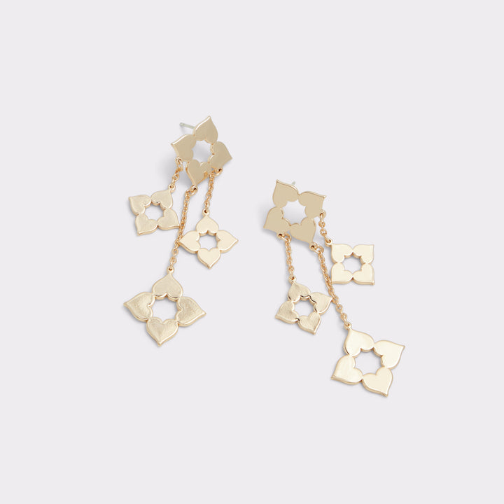 Brincos longos em dourado - ICONEARING