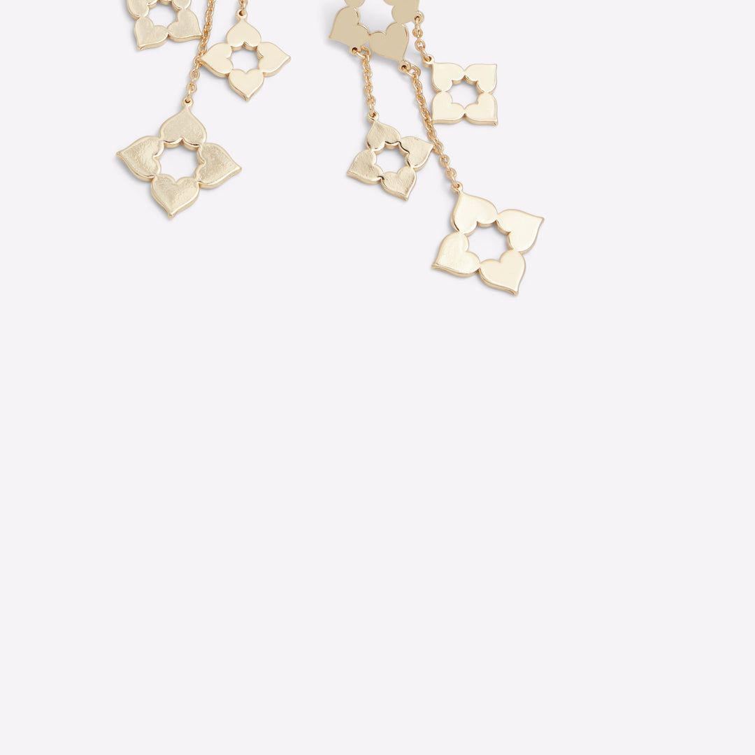 Brincos longos em dourado - ICONEARING