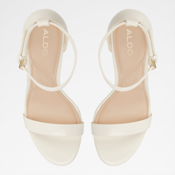 Sandálias em branco cru, salto fino - JACYNTHE