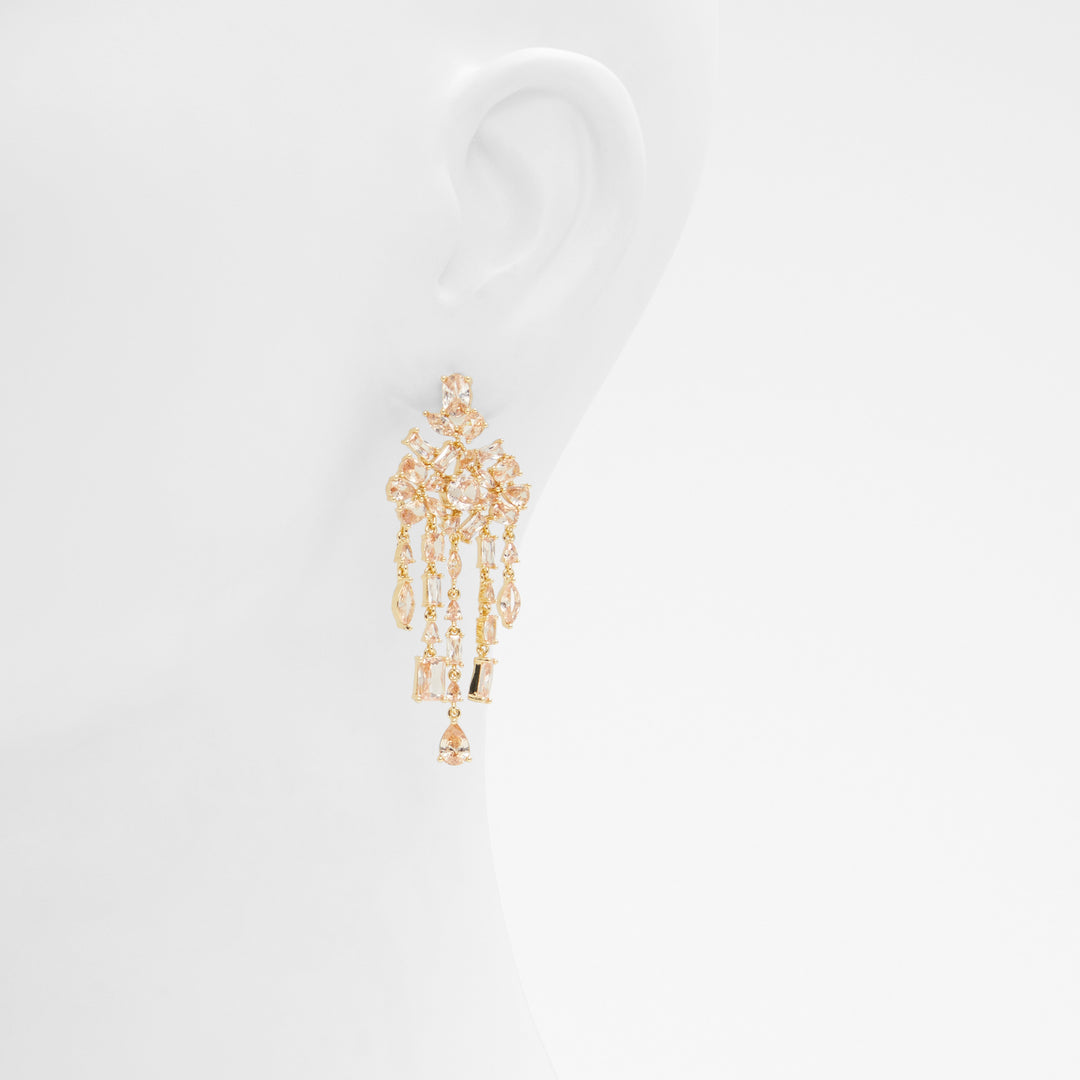 Brincos longos em dourado - JAVALEVER