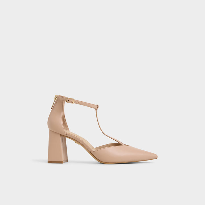 Sapatos em bege, salto em bloco - JESABEL