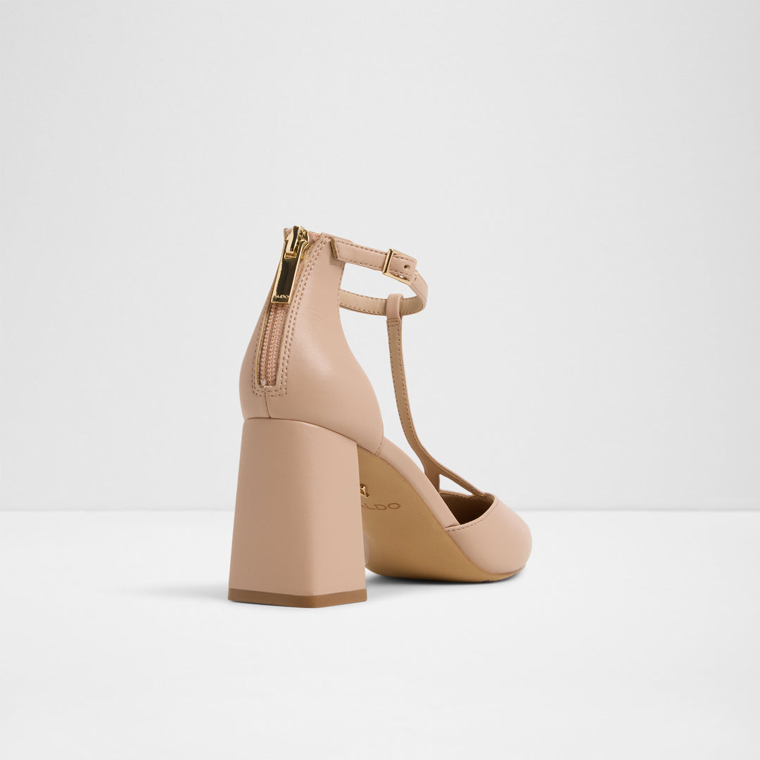 Sapatos em bege, salto em bloco - JESABEL