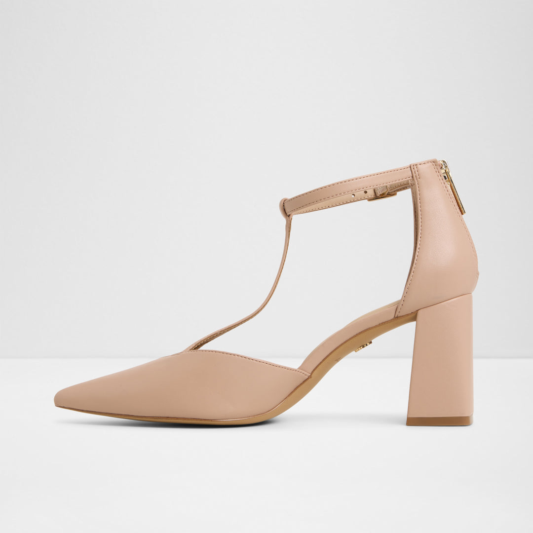 Sapatos em bege, salto em bloco - JESABEL