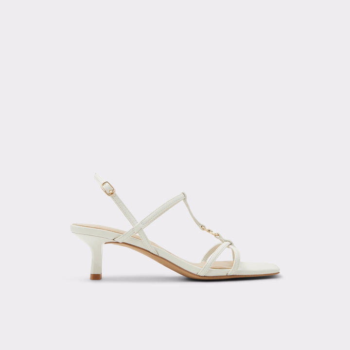 Sandálias em branco, salto fino - JOSEFINA