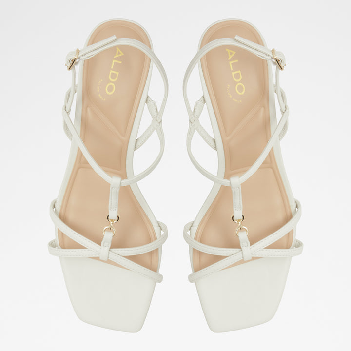 Sandálias em branco, salto fino - JOSEFINA