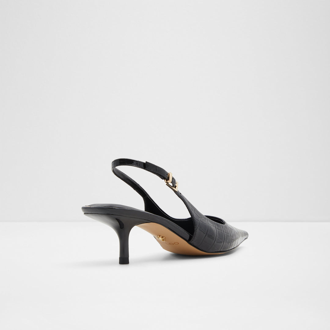 Sapatos em verniz preto, salto em funil - JOSITA