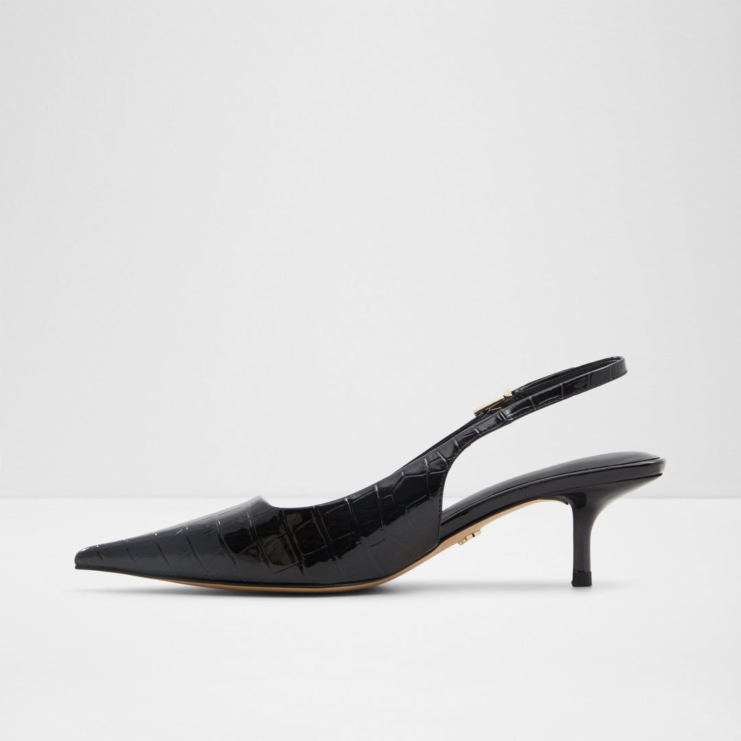 Sapatos em verniz preto, salto em funil - JOSITA