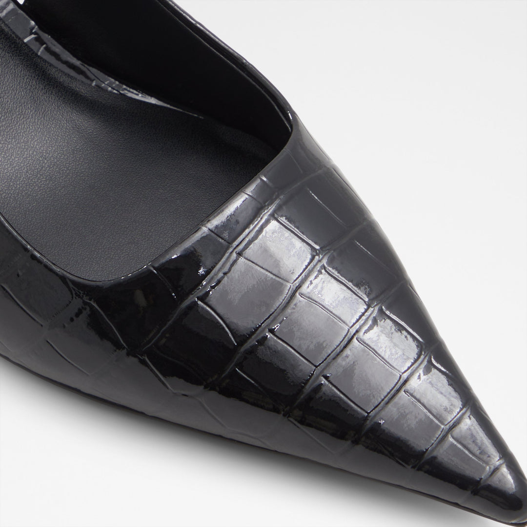 Sapatos em verniz preto, salto em funil - JOSITA