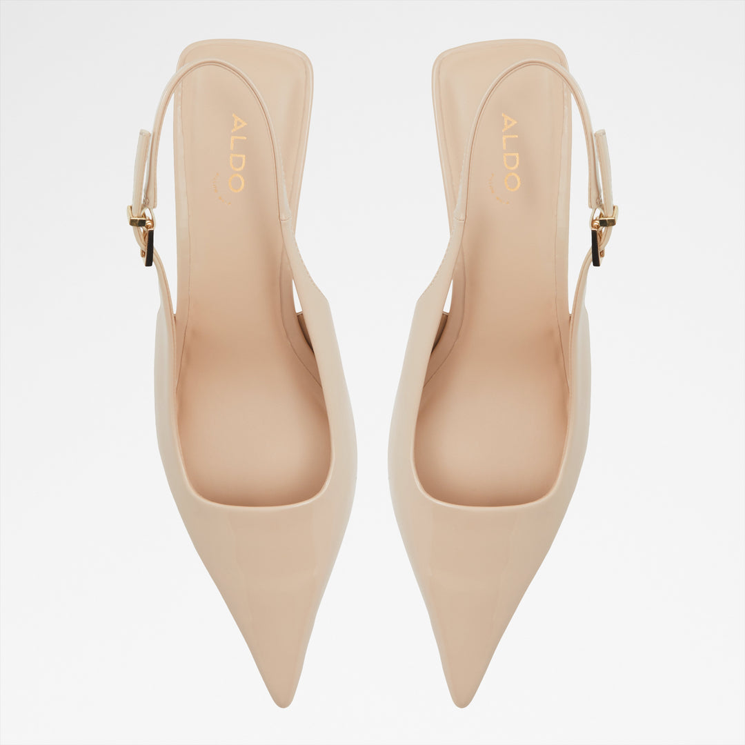 Sapatos em verniz bege, salto em funil - JOSITA