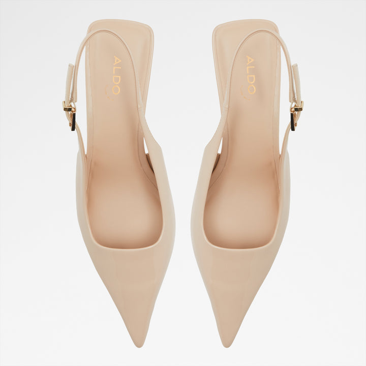 Sapatos em verniz bege, salto em funil - JOSITA