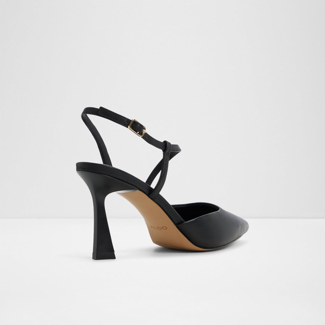 Sapatos em pele preto, salto em funil - JULEZ