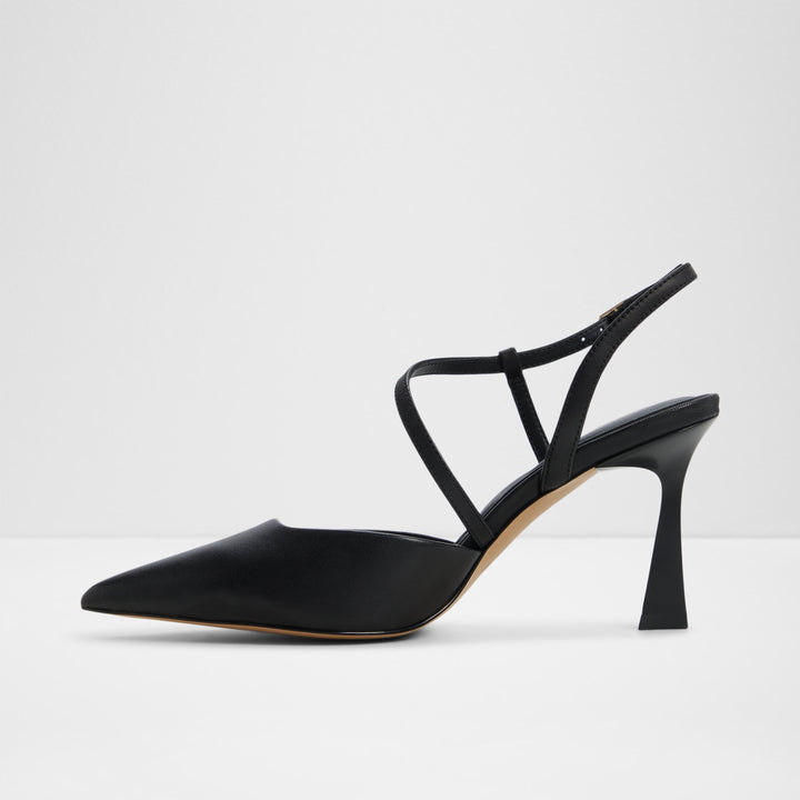 Sapatos em pele preto, salto em funil - JULEZ