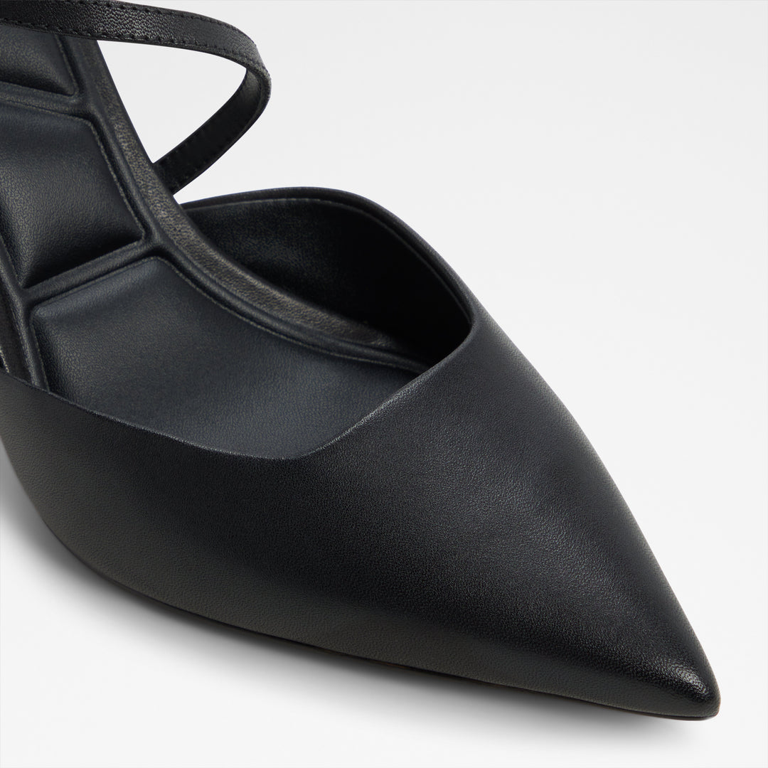 Sapatos em pele preto, salto em funil - JULEZ