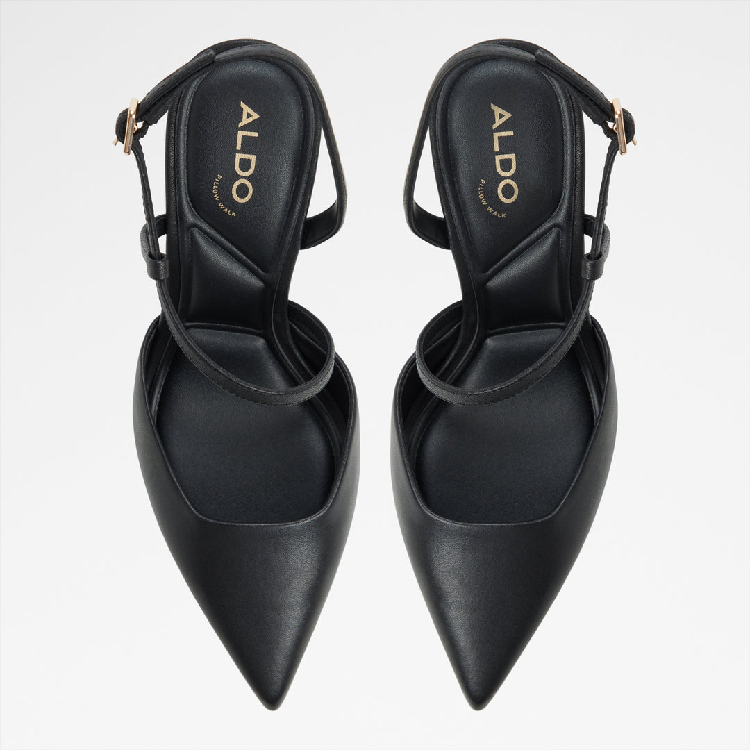 Sapatos em pele preto, salto em funil - JULEZ