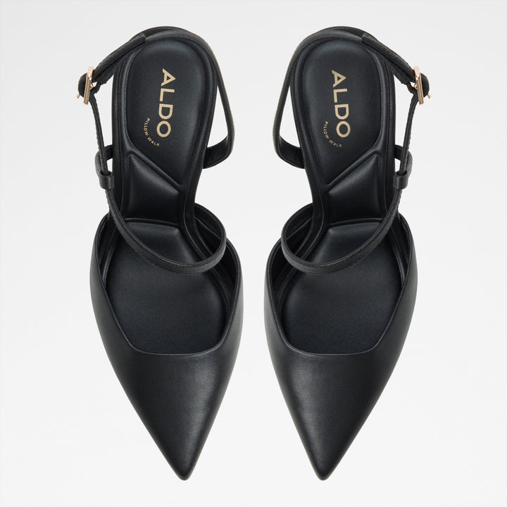 Sapatos em pele preto, salto em funil - JULEZ