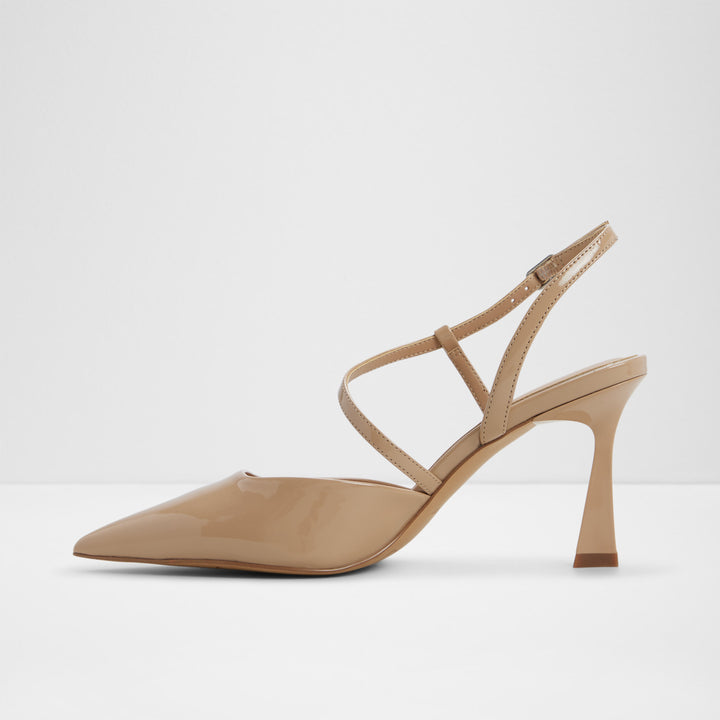 Sapatos em verniz bege, salto em funil - JULEZ