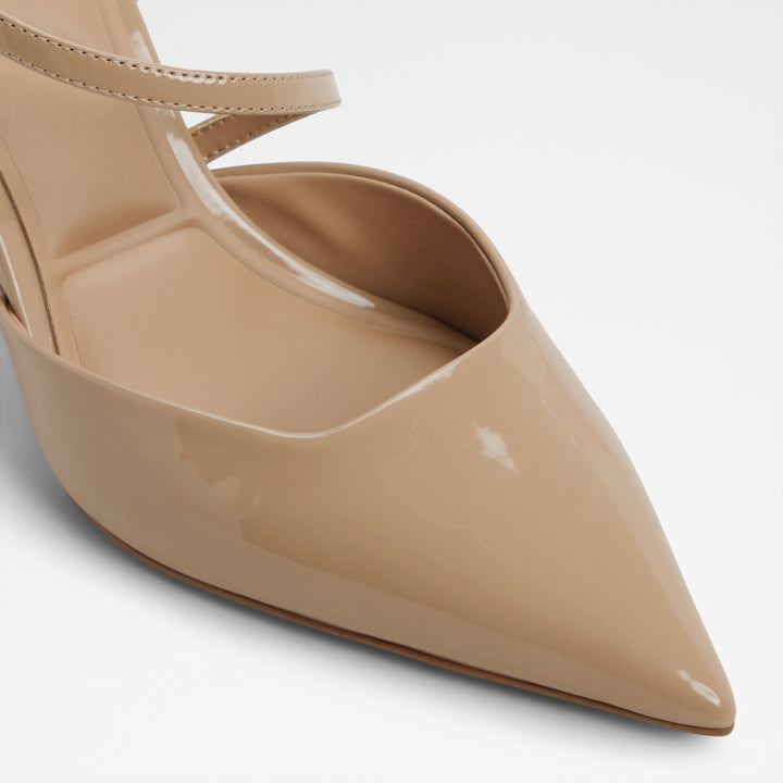 Sapatos em verniz bege, salto em funil - JULEZ