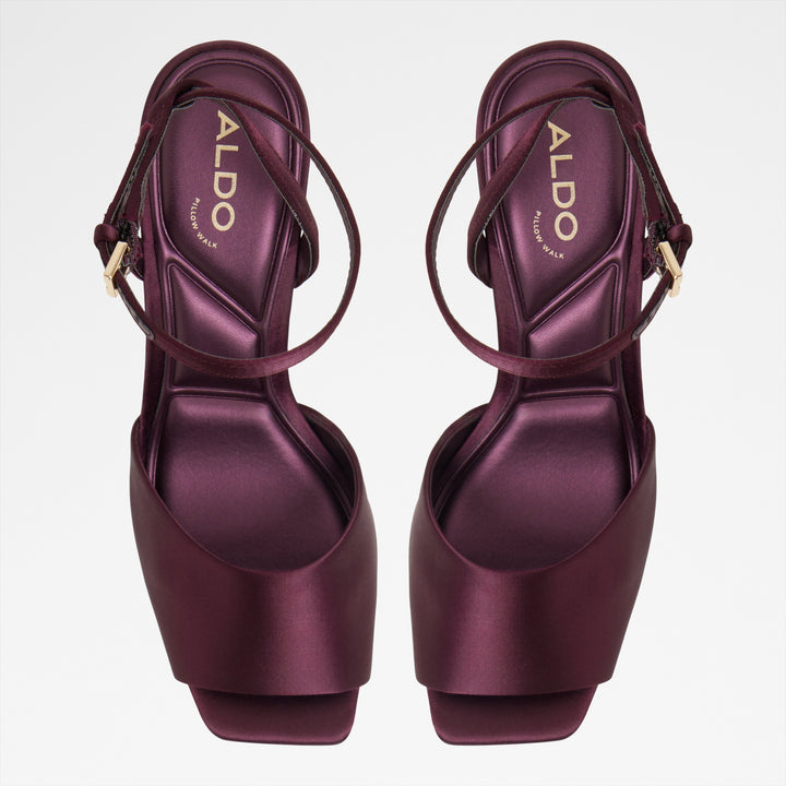 Sandálias em bordô, salto fino - KAIASIEN