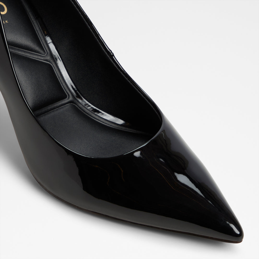 Sapatos em verniz preto, salto fino - KAITIE