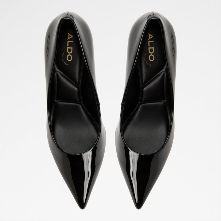 Sapatos em verniz preto, salto fino - KAITIE