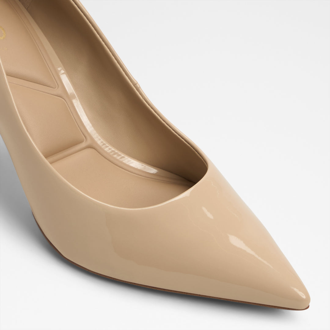 Sapatos em verniz bege, salto fino - KAITIE