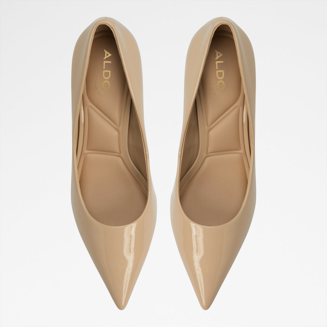Sapatos em verniz bege, salto fino - KAITIE