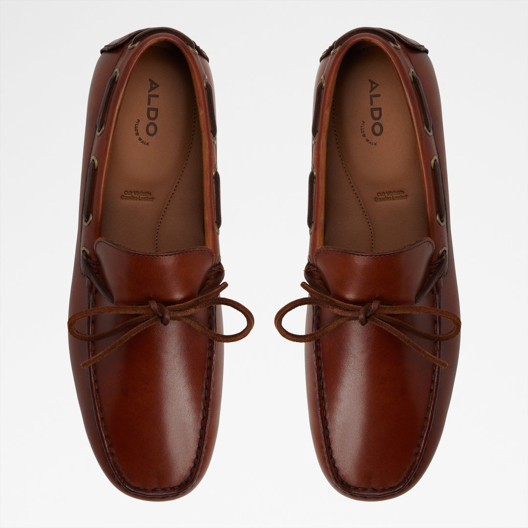 Sapatos de vela em pele cognac - KALEB-IN