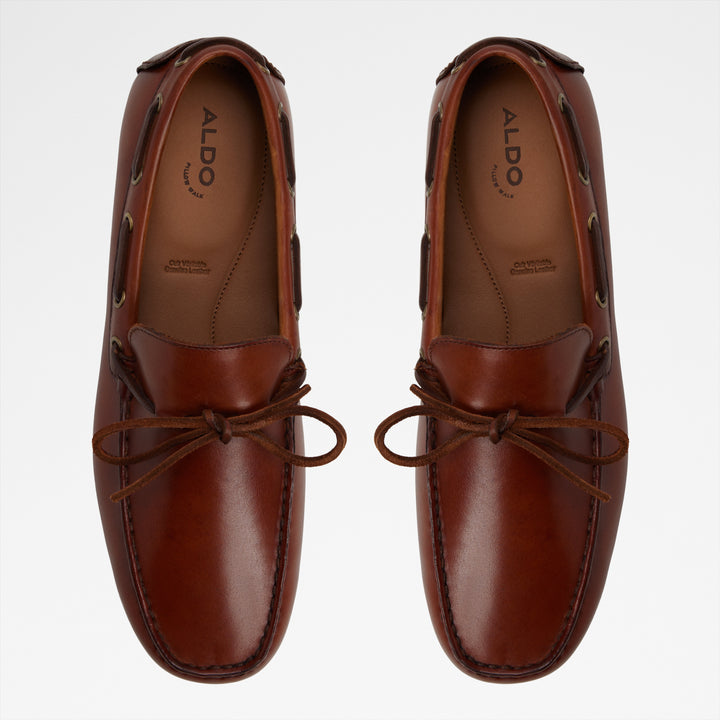 Sapatos de vela em pele cognac - KALEB-IN