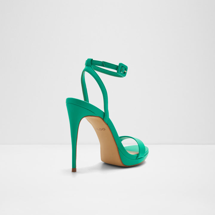 Sandálias em verde, salto fino - KAT