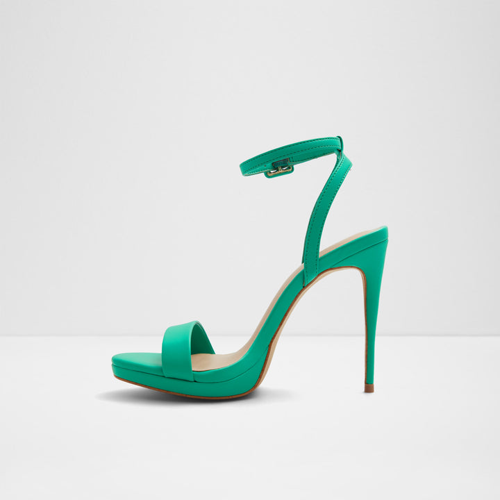 Sandálias em verde, salto fino - KAT