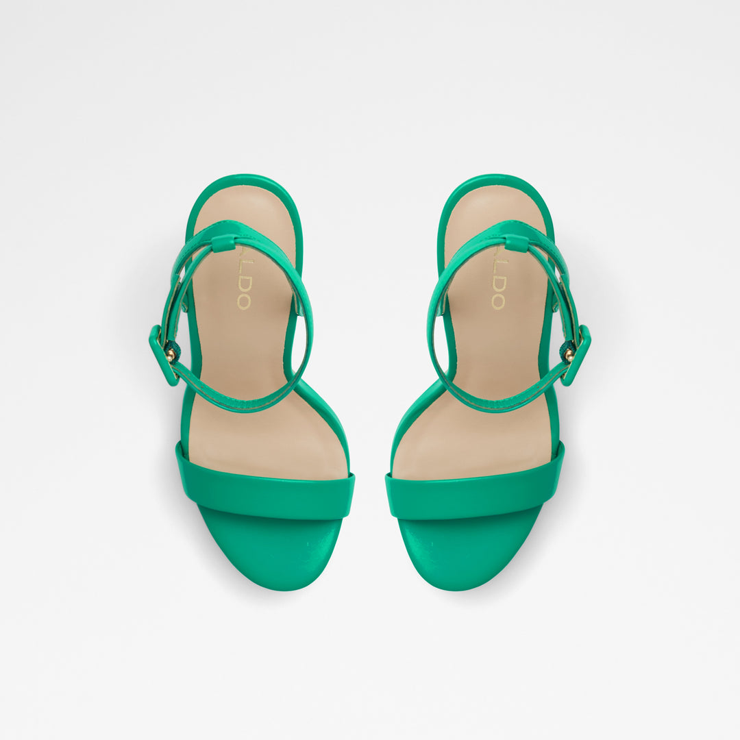 Sandálias em verde, salto fino - KAT