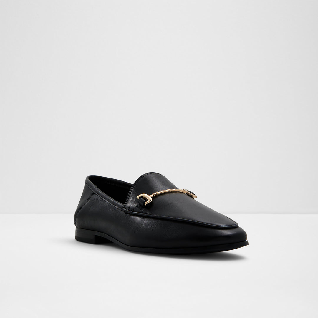 Mocassins rasos em pele preto - KESLEY