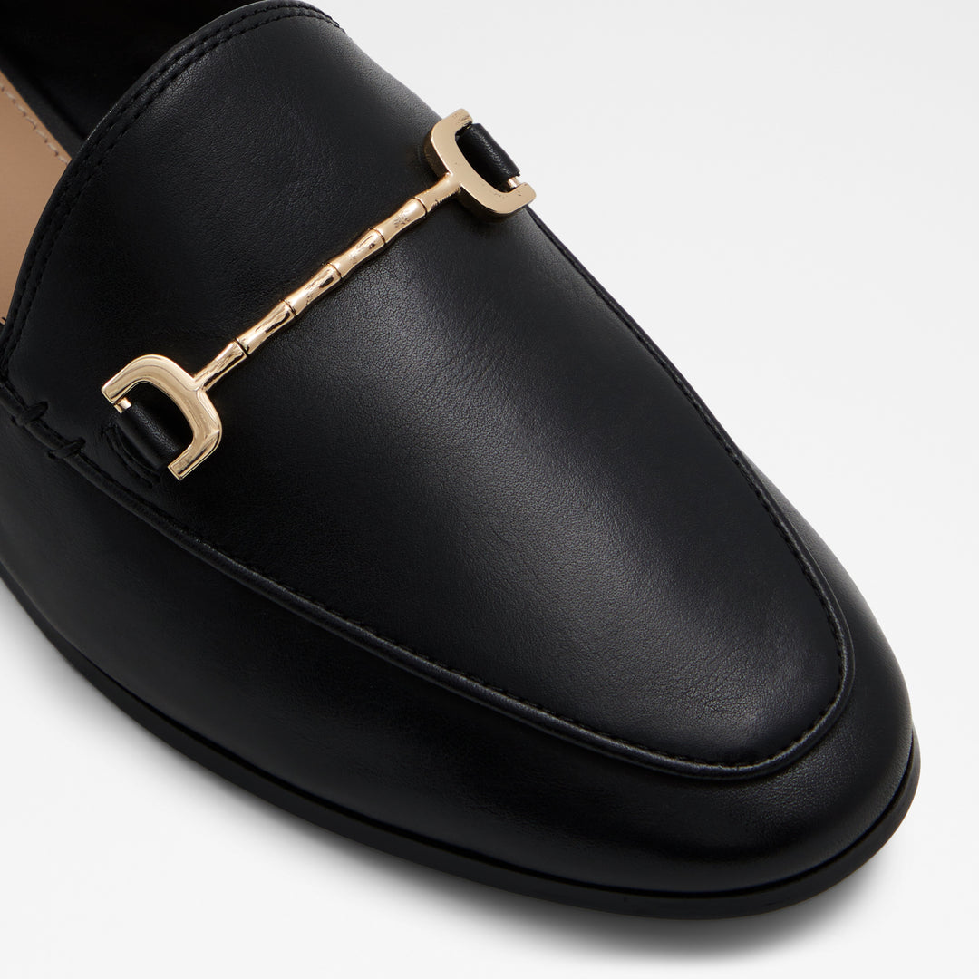 Mocassins rasos em pele preto - KESLEY