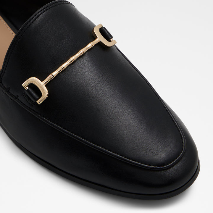 Mocassins rasos em pele preto - KESLEY