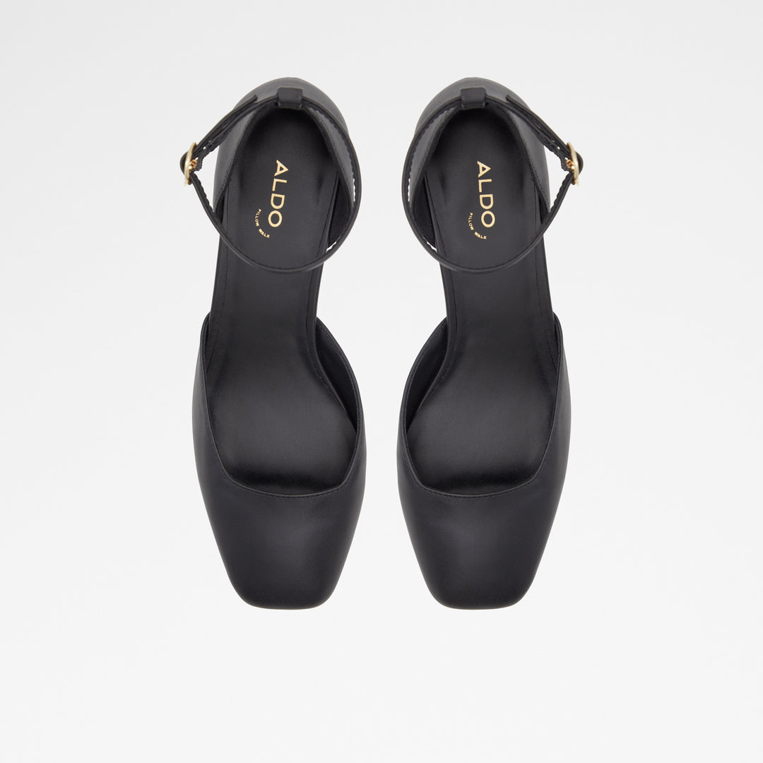 Sapatos em preto, salto em bloco - KINDAH