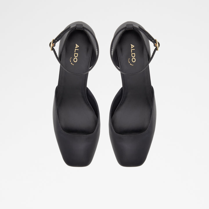 Sapatos em preto, salto em bloco - KINDAH