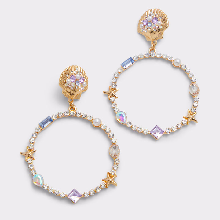 Brincos longos em dourado - KIRIKEE