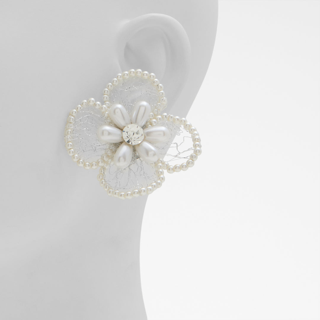 Brincos longos em branco - LACE