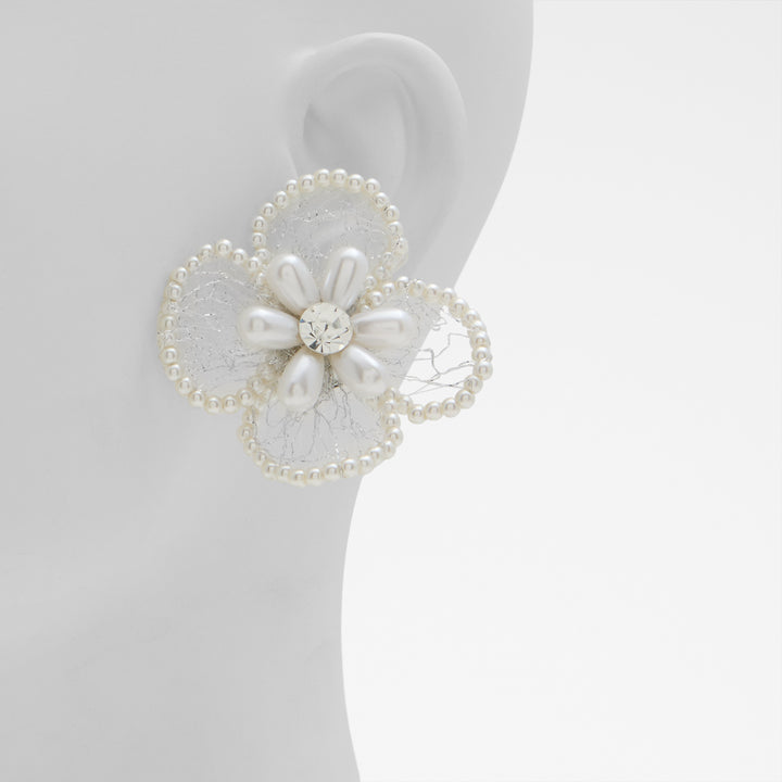 Brincos longos em branco - LACE