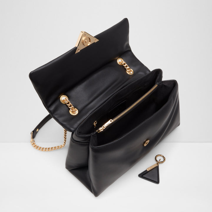 Mala de tiracolo em preto - LARGESOFTPUFF