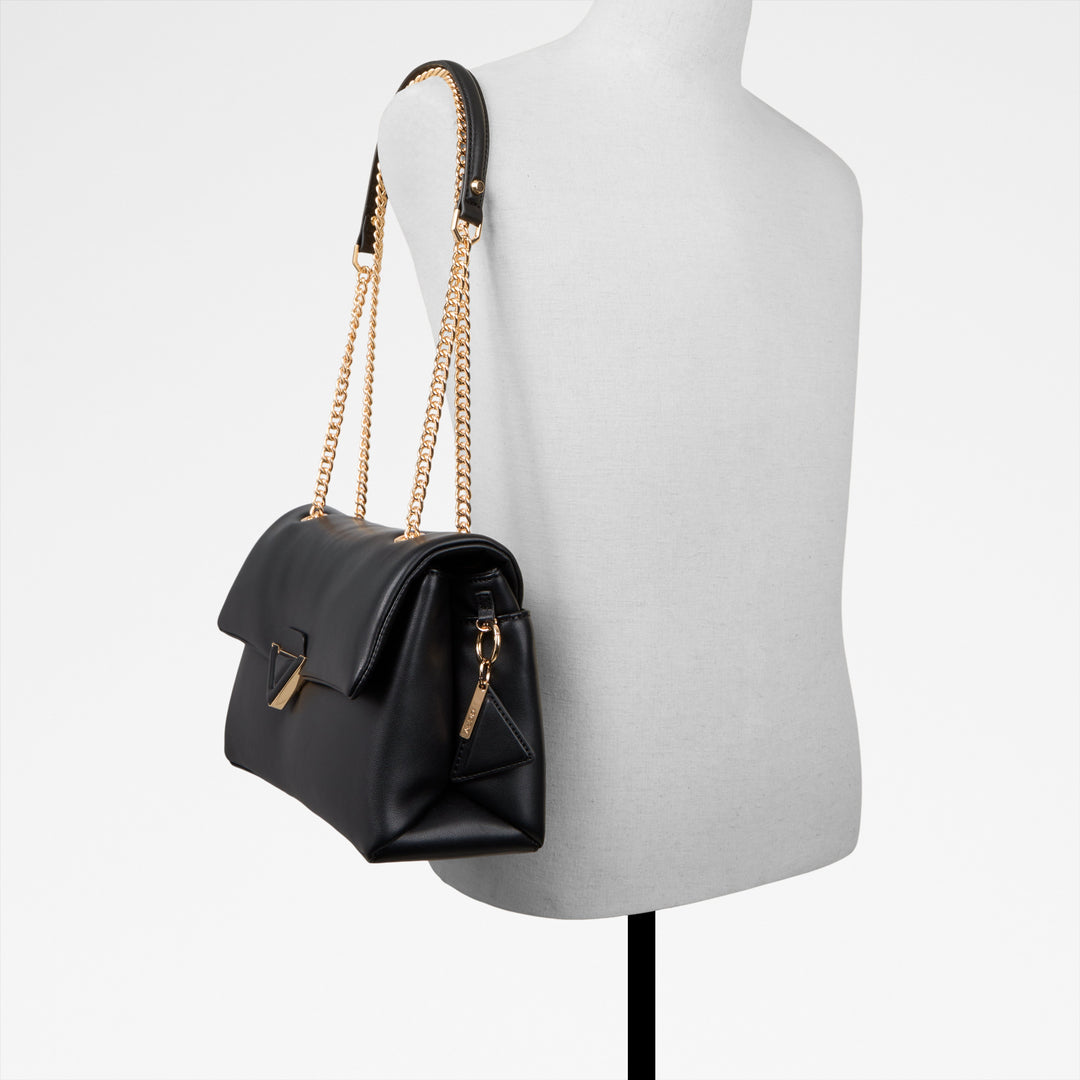 Mala de tiracolo em preto - LARGESOFTPUFF