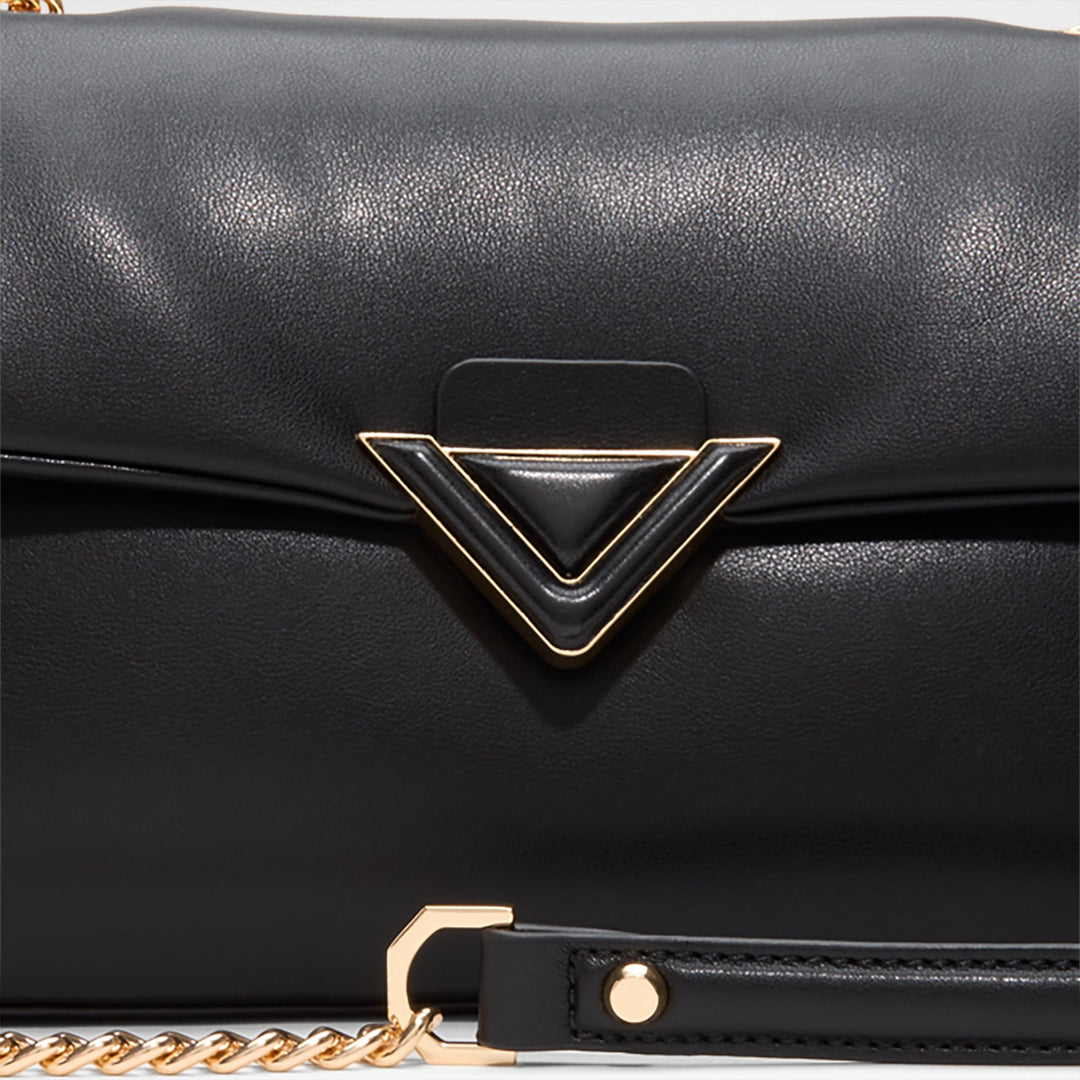 Mala de tiracolo em preto - LARGESOFTPUFF