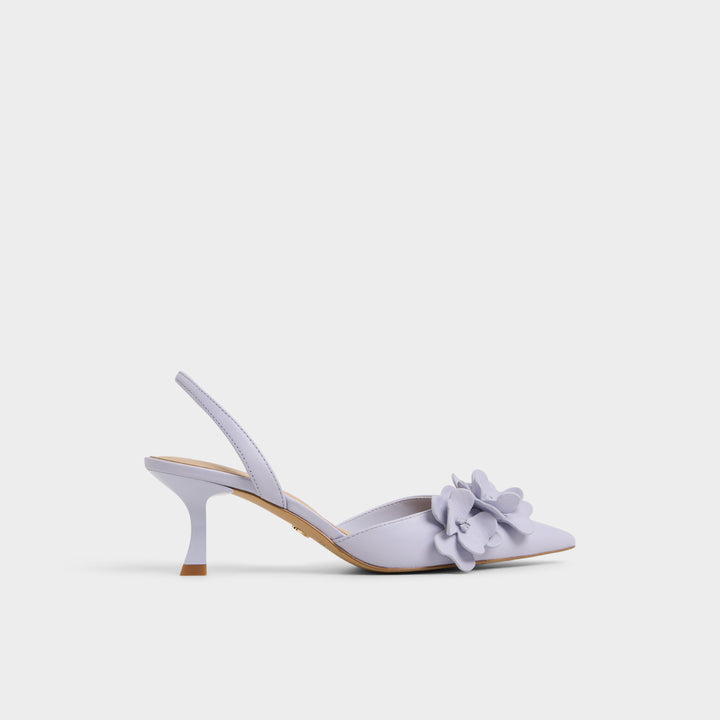 Sapatos em pele lilás, salto em funil - LEILANIA